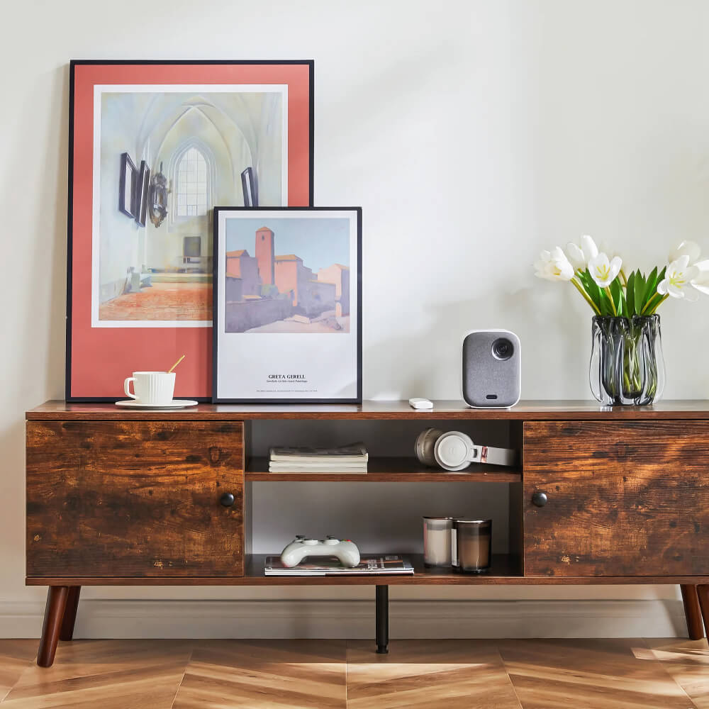 Modern TV Stand for 55-60 inch TVs with Storage – Mid-Century Media Console