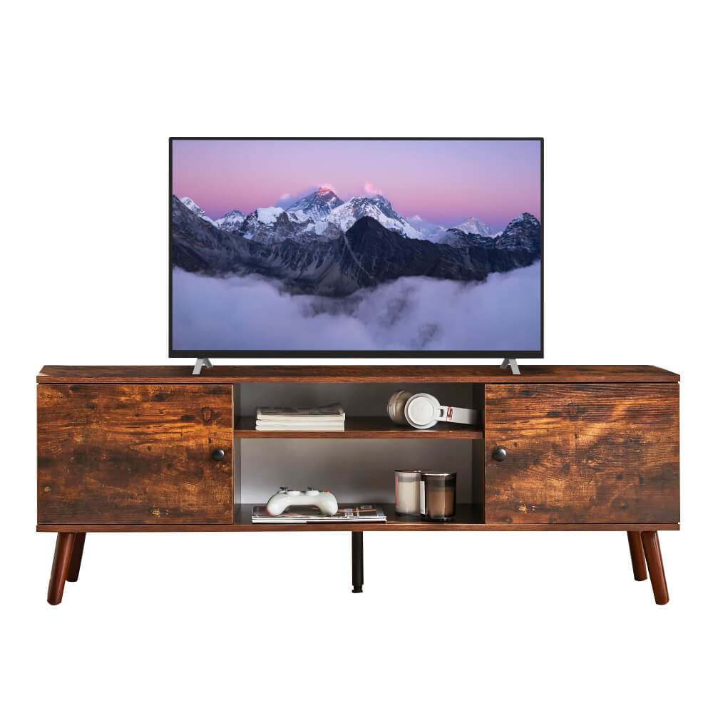 Modern TV Stand for 55-60 inch TVs with Storage – Mid-Century Media Console